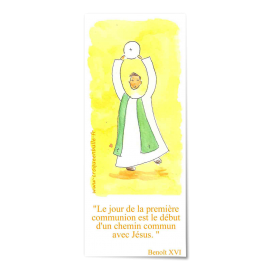 Le jour de la première communion - jaune -